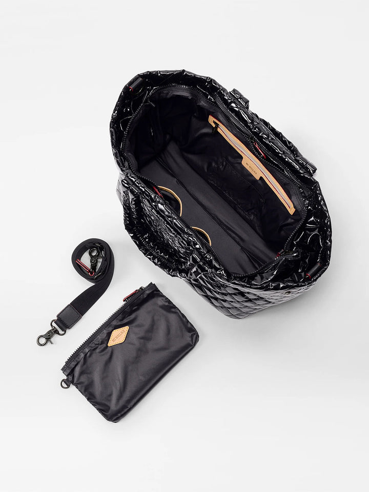 Medium Metro City Tote in Black Lacquer