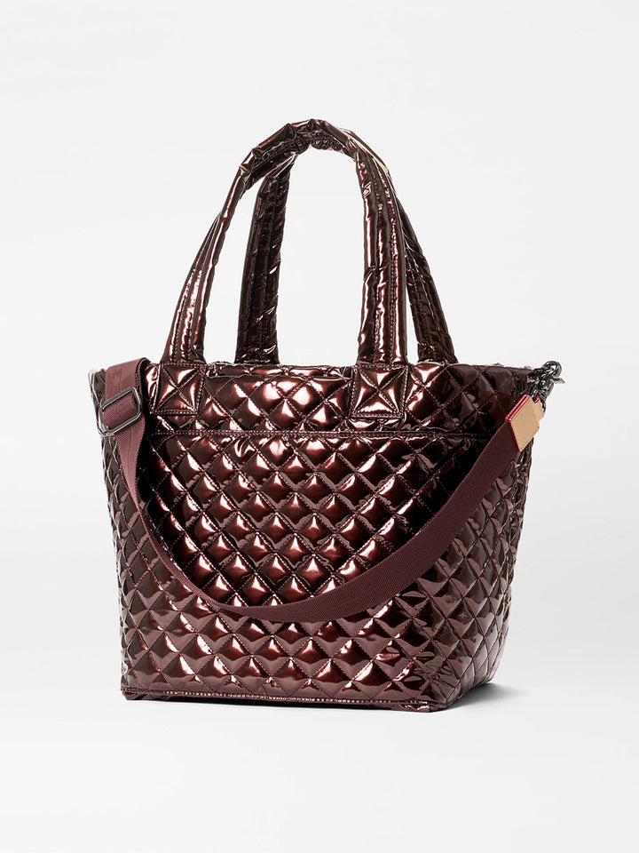 Medium Metro Tote Deluxe in Bordeaux Lacquer