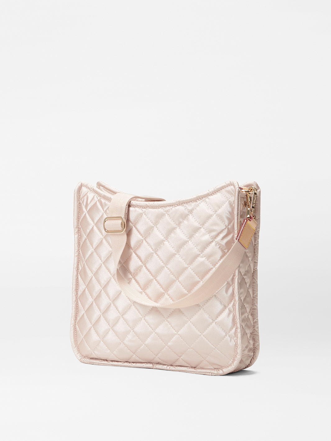 Medium Box Crossbody in Rose Gold Metallic