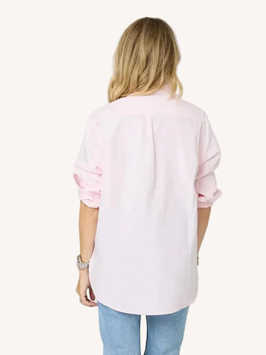 Mia Lightweight Oxford Button-Up in Pink Oxford