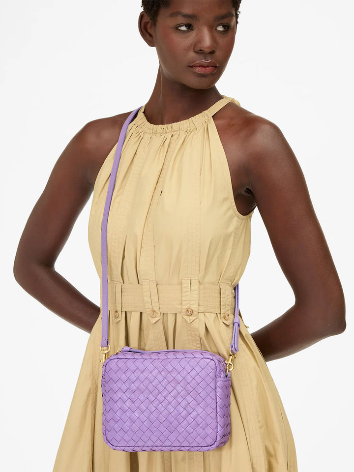 Midi Sac in Jacaranda Diagonal Woven