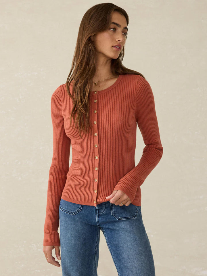 Milo Cardigan in Red Rock