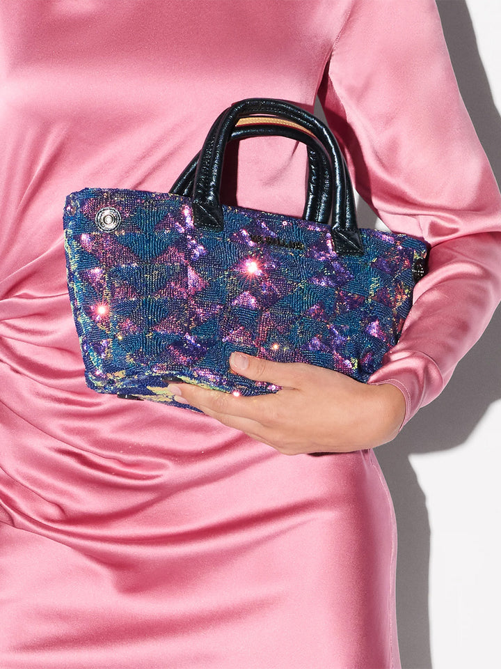 Mini City Tote in Aurora Sequin