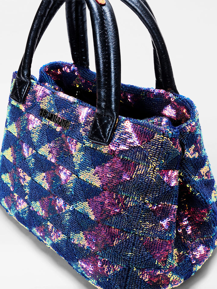 Mini City Tote in Aurora Sequin
