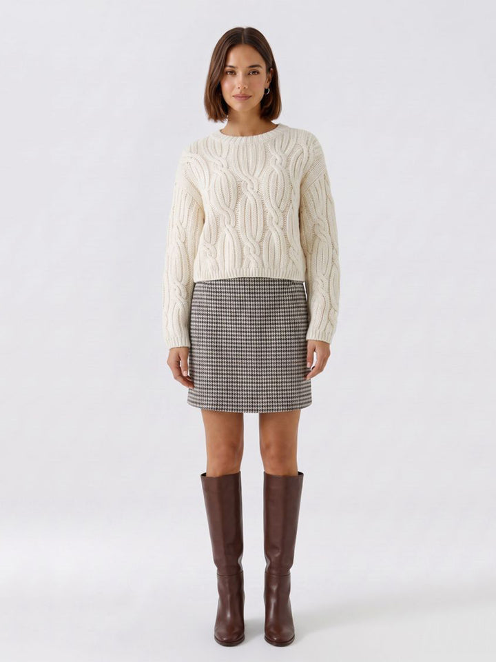 Mini Skirt in Light Stone Grey