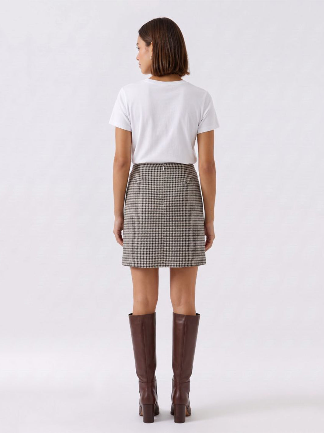 Mini Skirt in Light Stone Grey