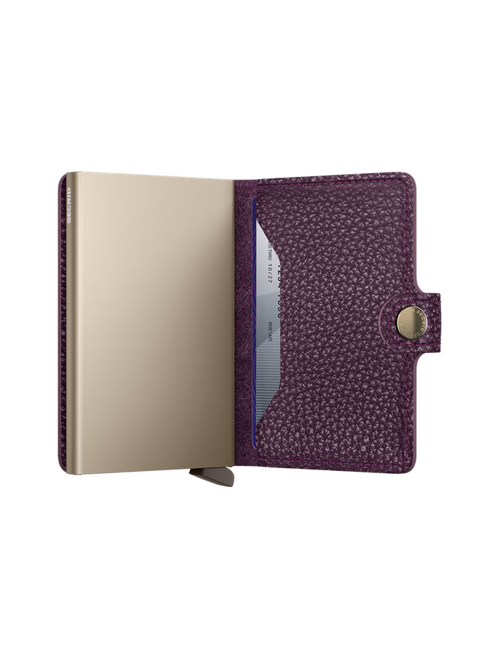 Mini Wallet Pebble in Grape