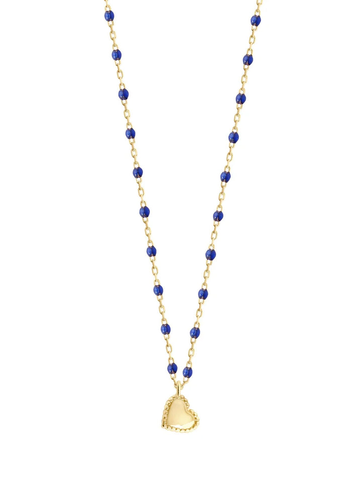 Lucky Heart Mini Gigi Lapis necklace in Yellow Gold, 15.7"