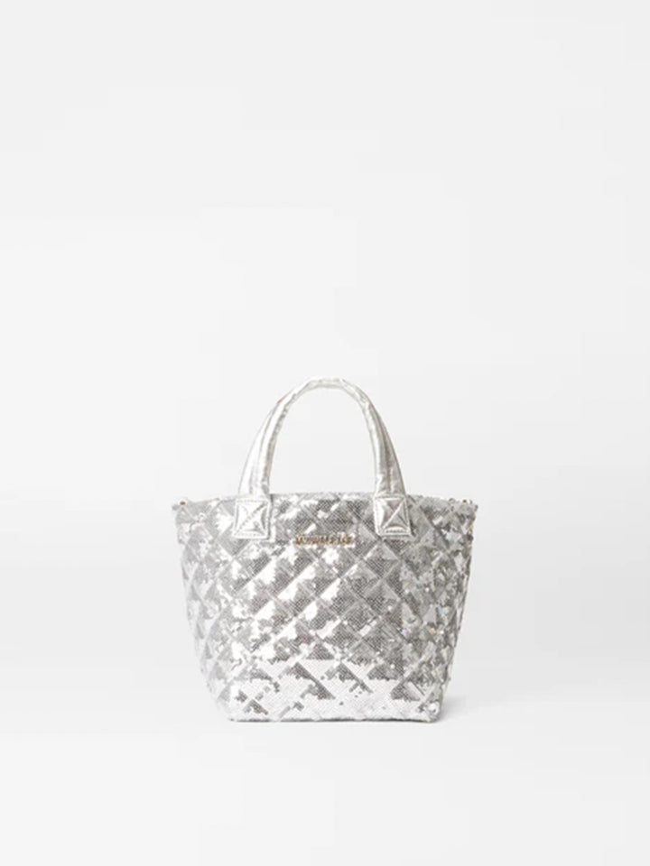 Micro Metro Tote Deluxe in Ice Sequin