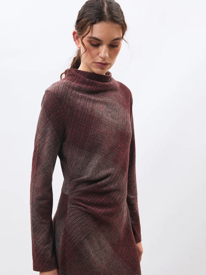 Minori Dress in Bordeaux