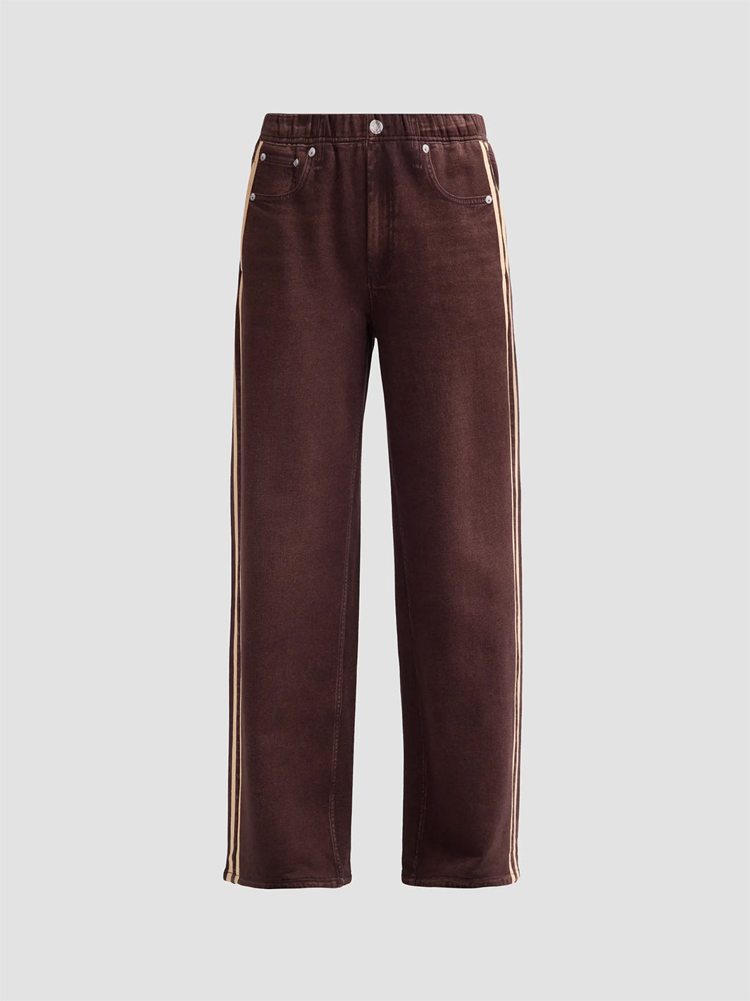 Miramar Terry Track Pull-On Track Pant in Chocolate