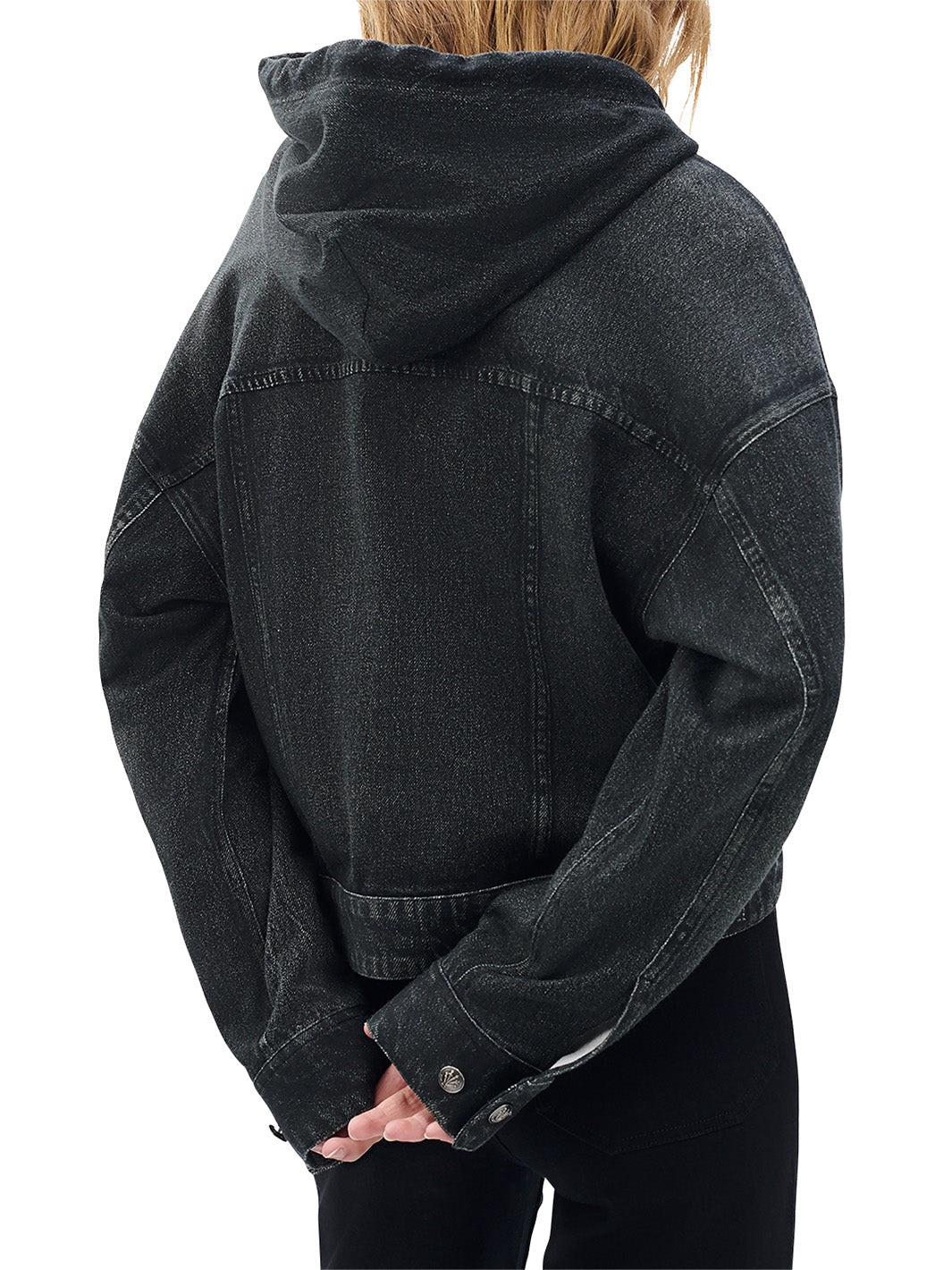 Miramar Terry Hooded Jacket in Faded Black