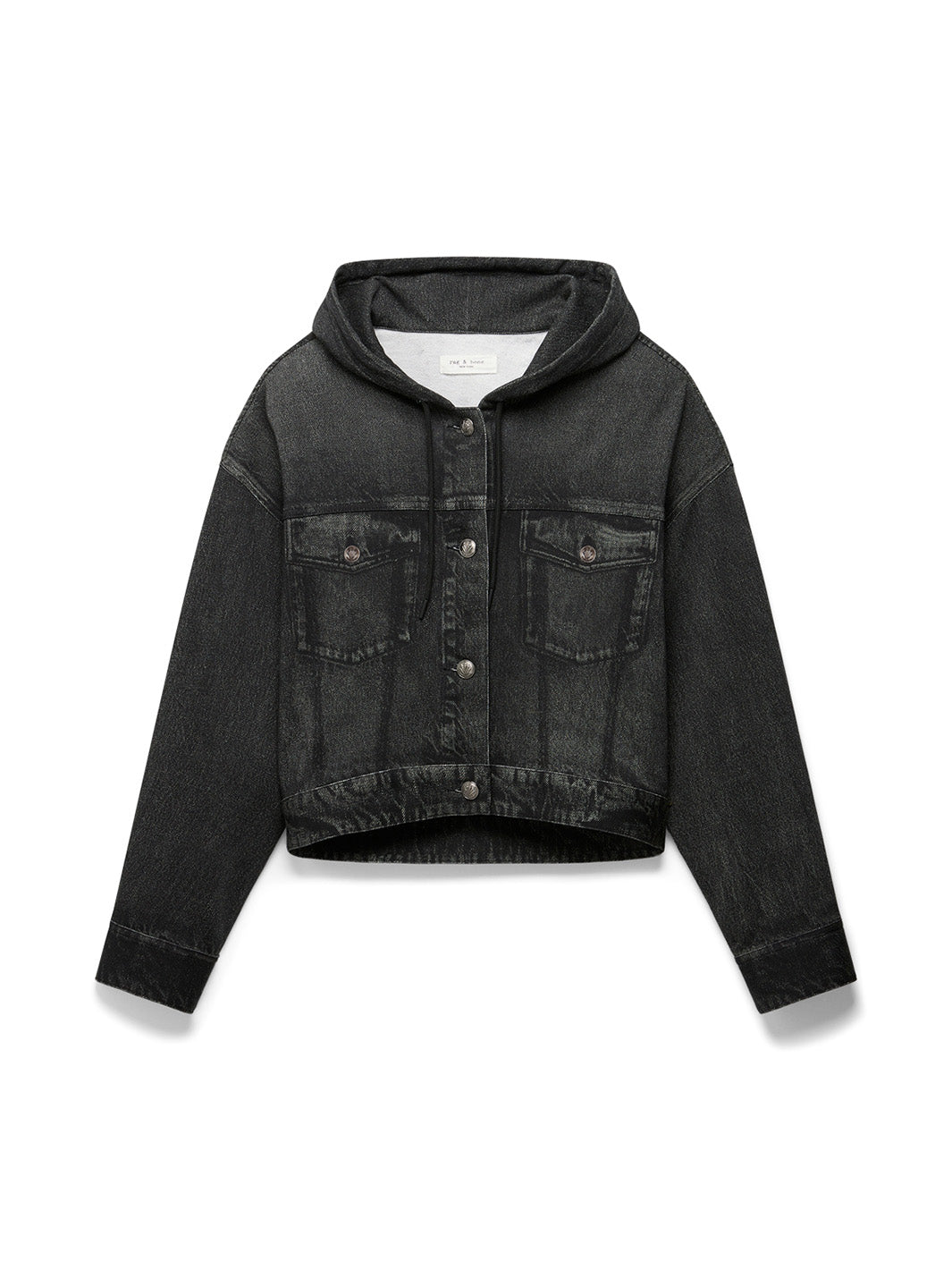 Miramar Terry Hooded Jacket in Faded Black