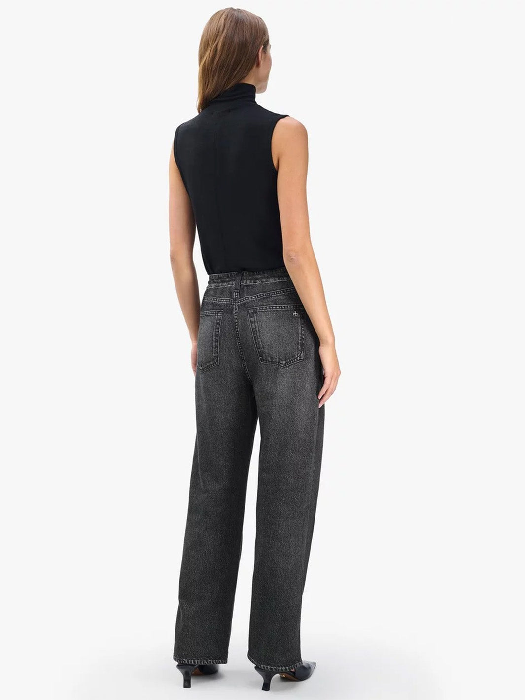 Miramar Drawstring Wide-Leg Pant in Washed Black