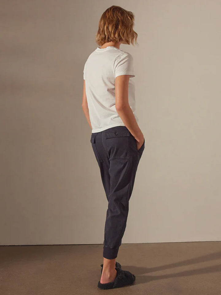 Mixed Media Pant in French Navy