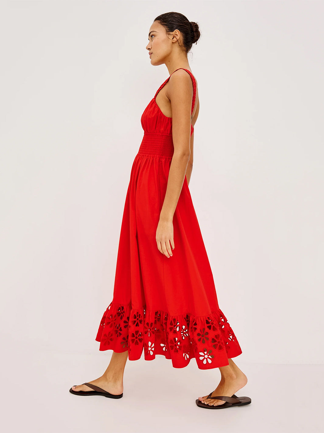 Moira Dress in Scarlet