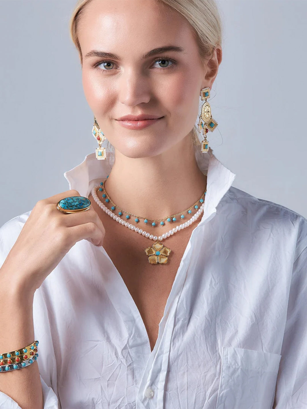 Moira Necklace in Turquoise
