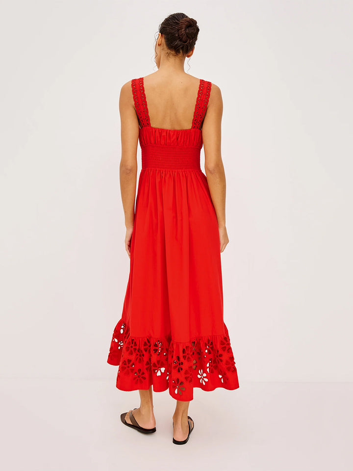 Moira Dress in Scarlet