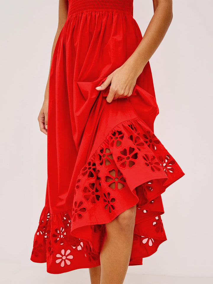 Moira Dress in Scarlet