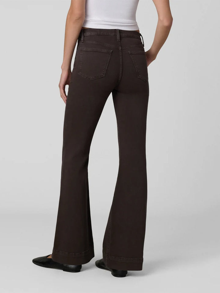 The Molly High Rise Flare in Dark Coffee Bean