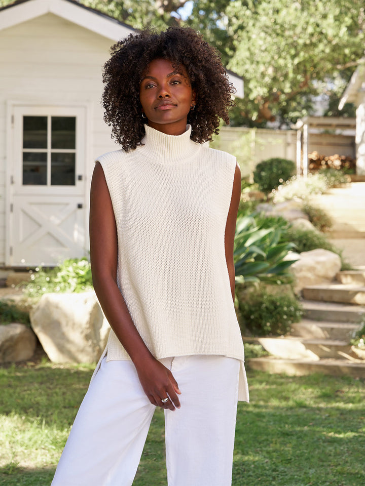Monecito Sweater Tank in Ivory