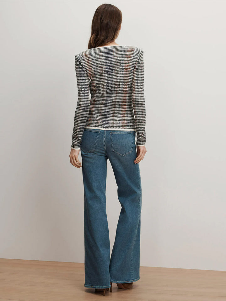 Nadialine Knit Jacket in Dark Hunter Green Multi