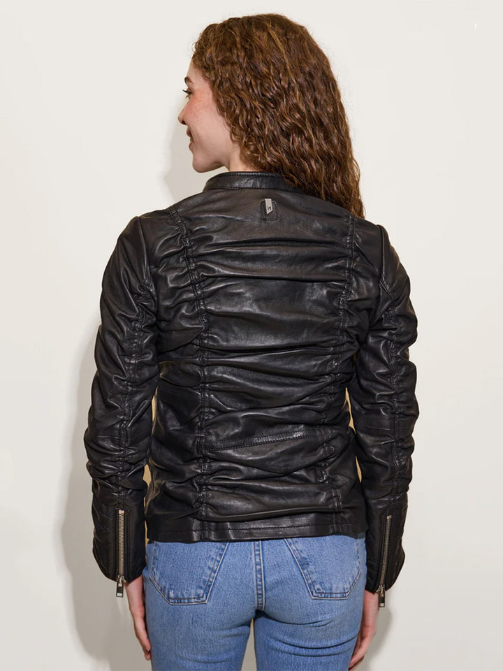 Naemie Leather Jacket in Black