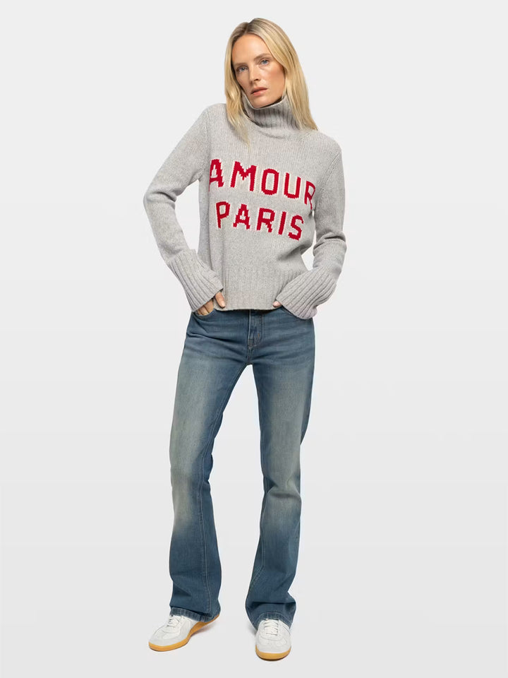 Nalmo Merino Wool Sweater in Gris