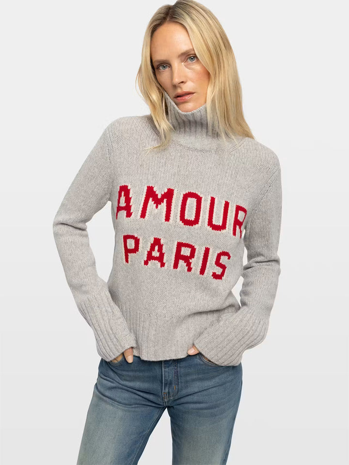 Nalmo Merino Wool Sweater in Gris