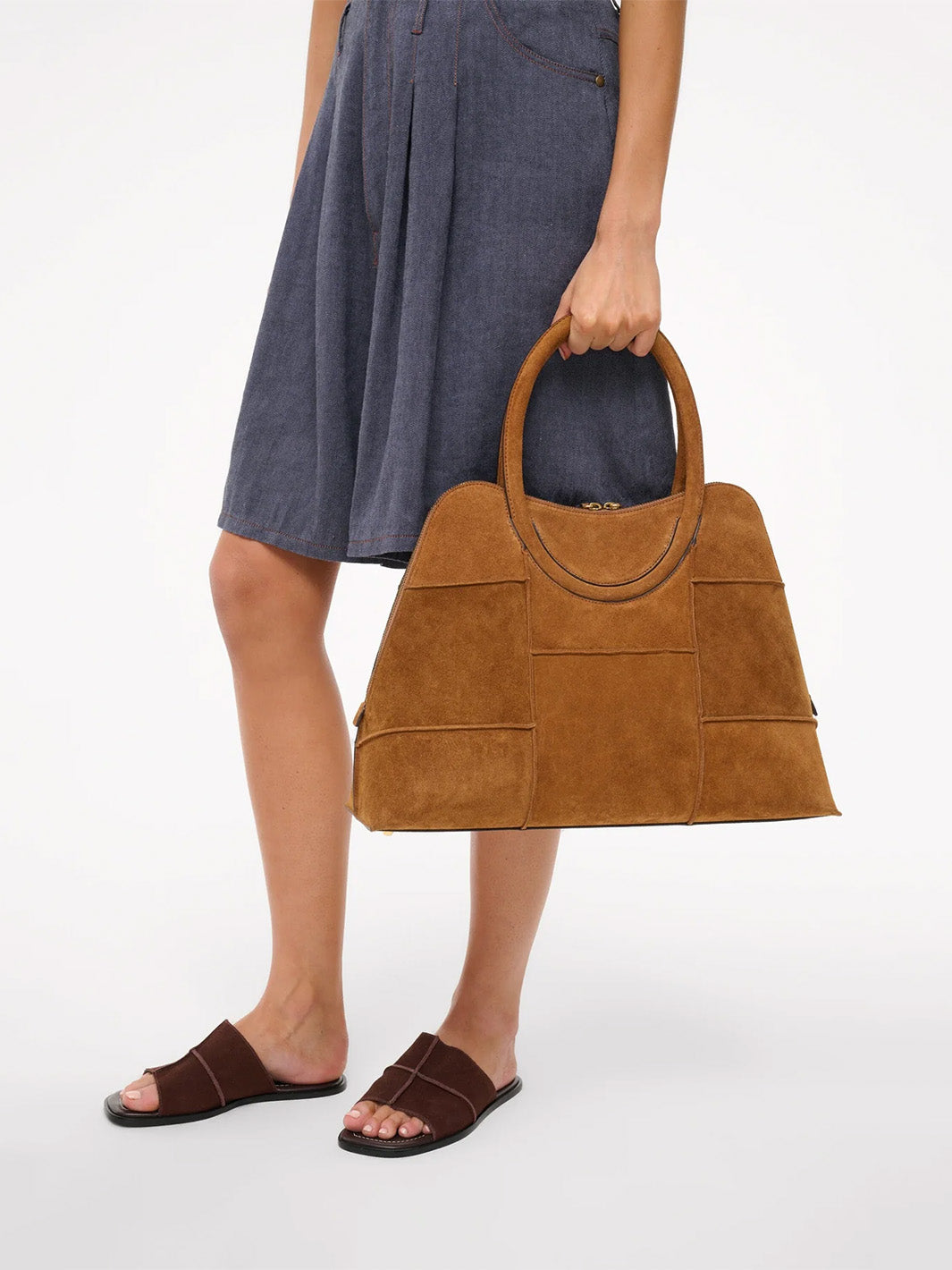 Naomi Satchel in Tan Suede