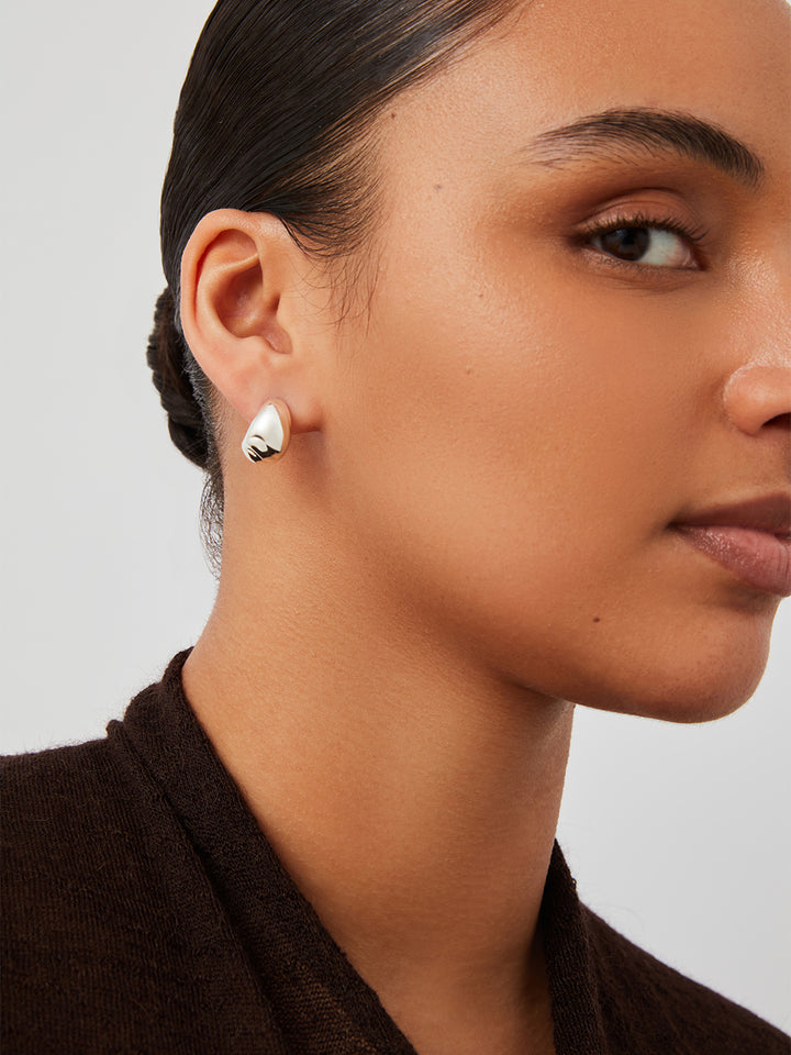 Small Nelle Hoops in Silver