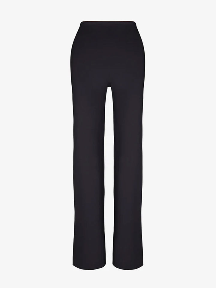 Neoprene Wide Leg Pant in Black
