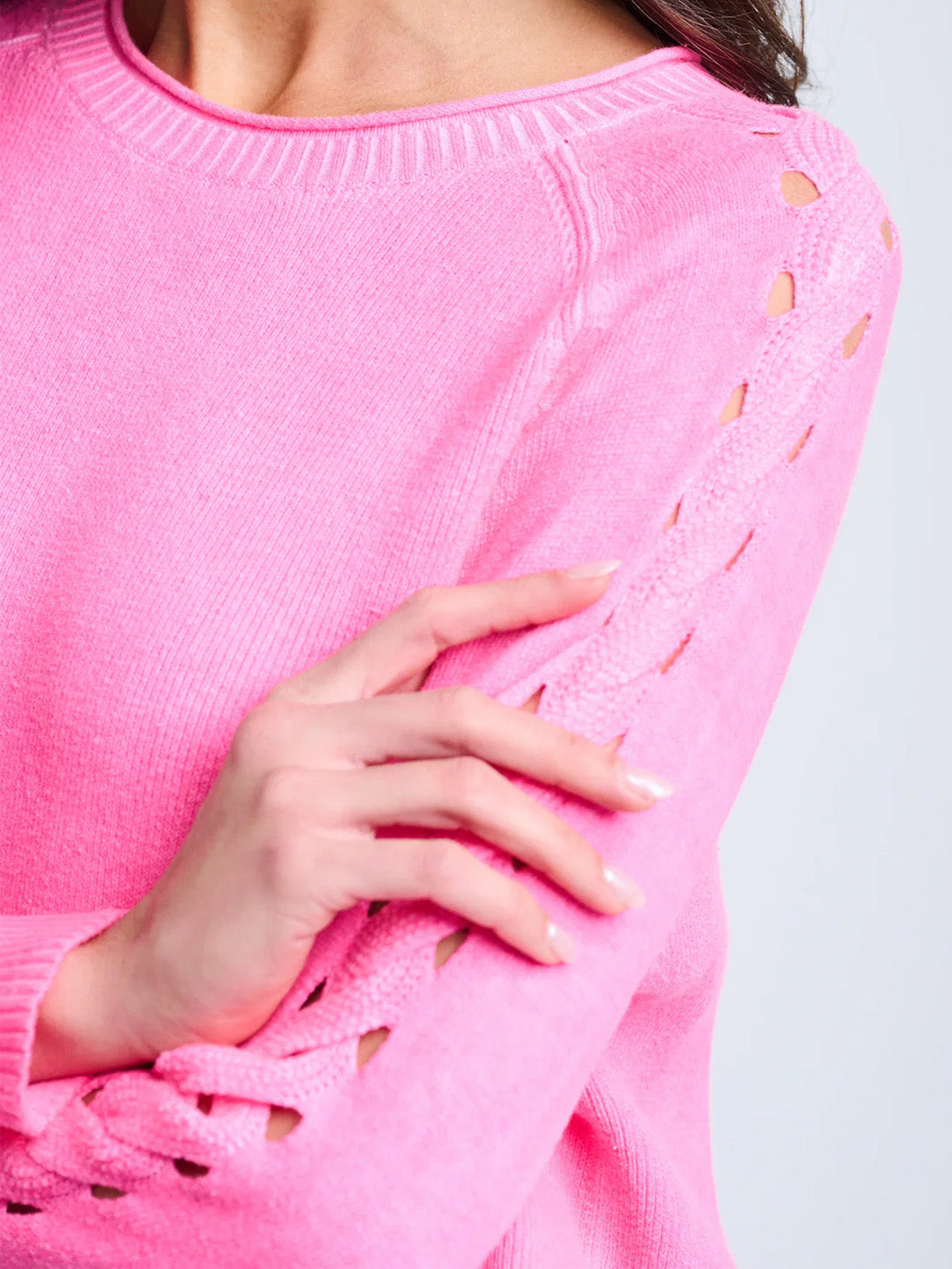 Neon Lights Sweater in Ultra Pink