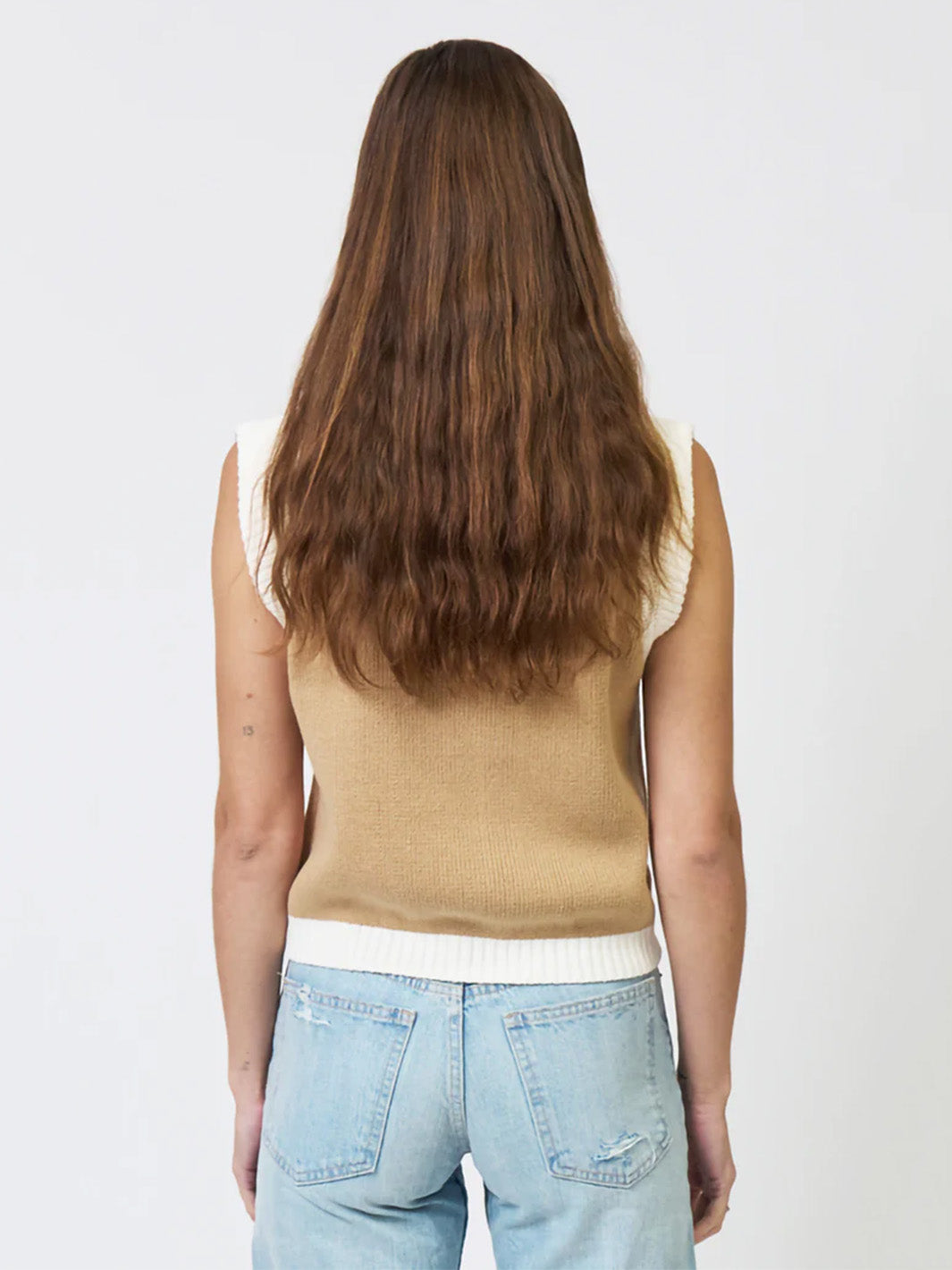 Nevada Sleeveless Bomber in Sand