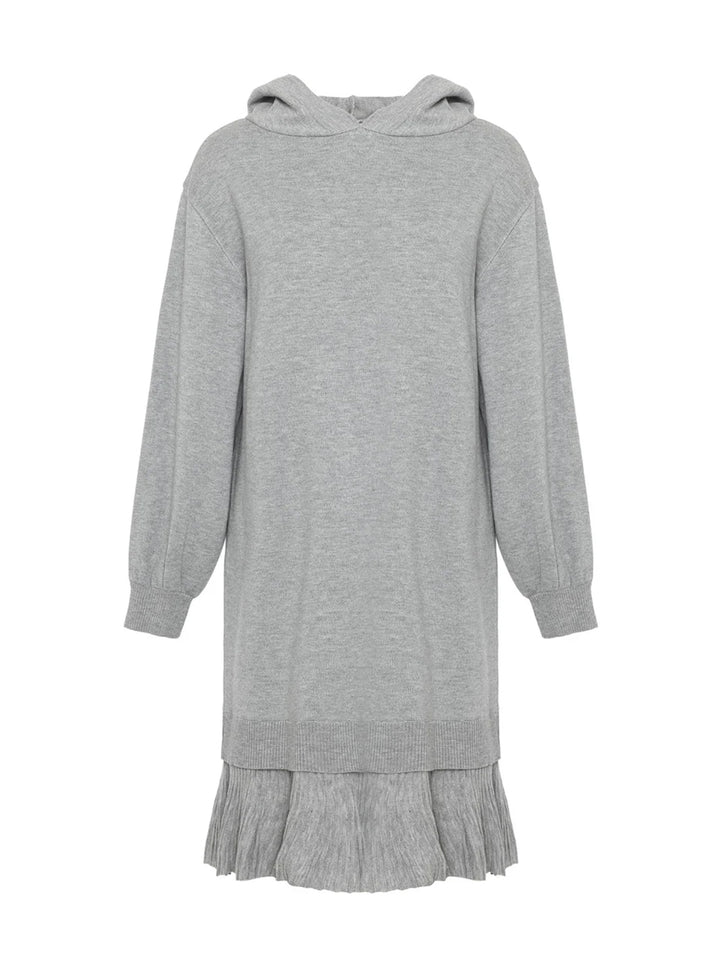 Nomia Hoodie Dress in Heathery Grey