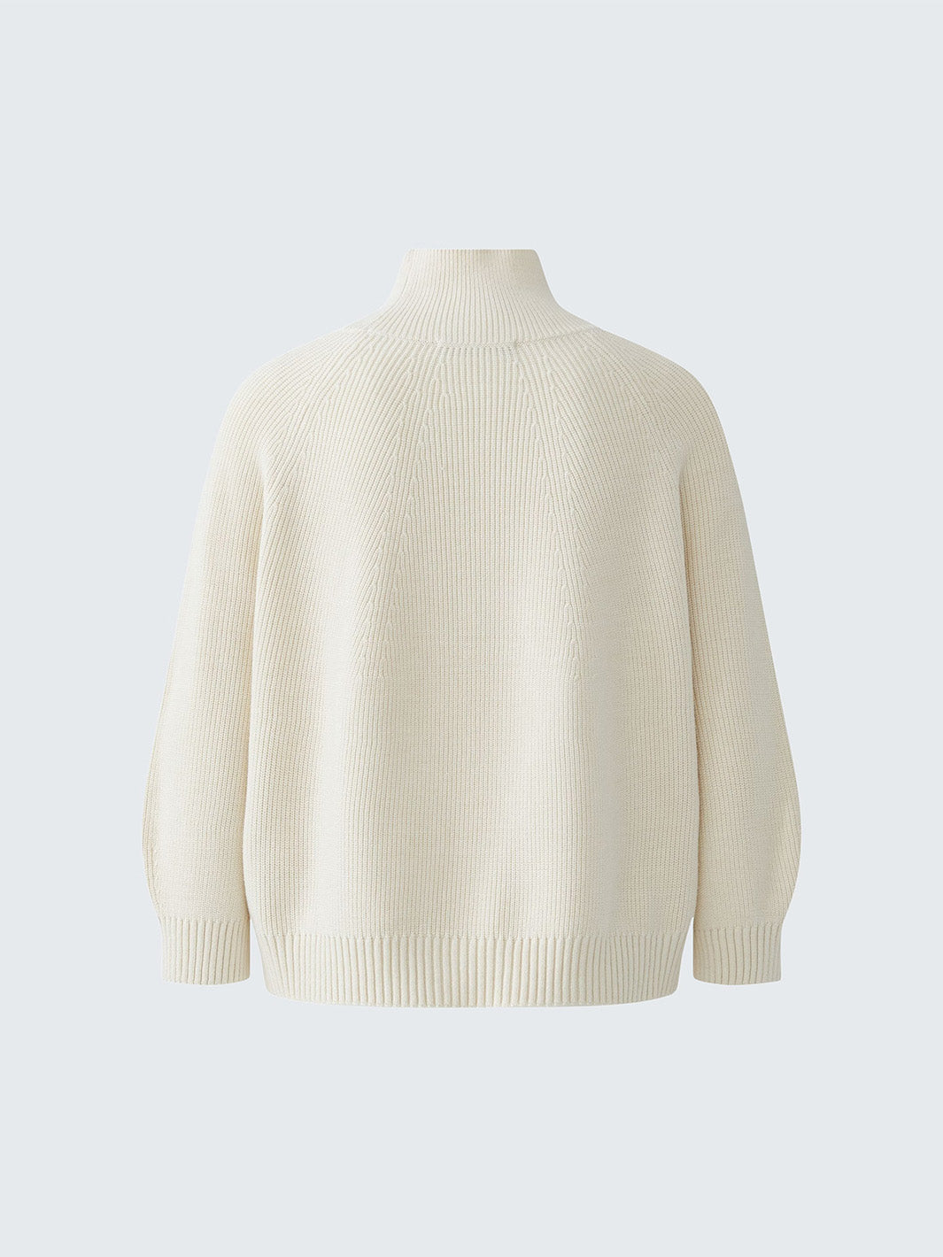 Pullover Notch Neck Sweater in Off White