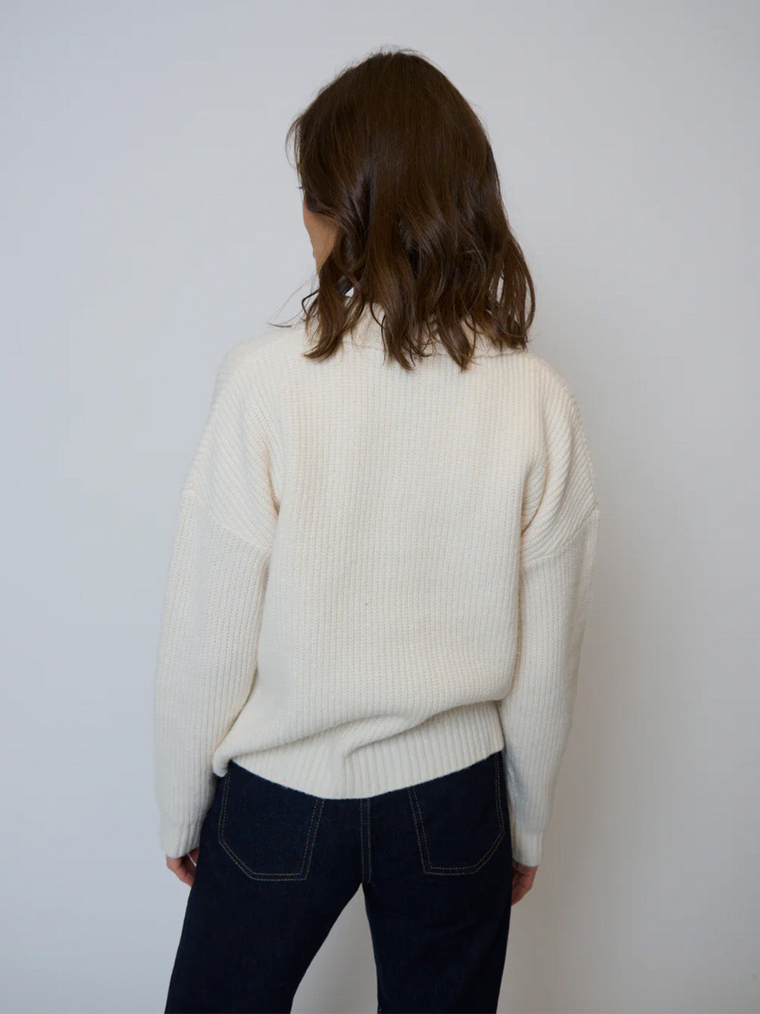 Olivia Pointelle Polo in Ivory