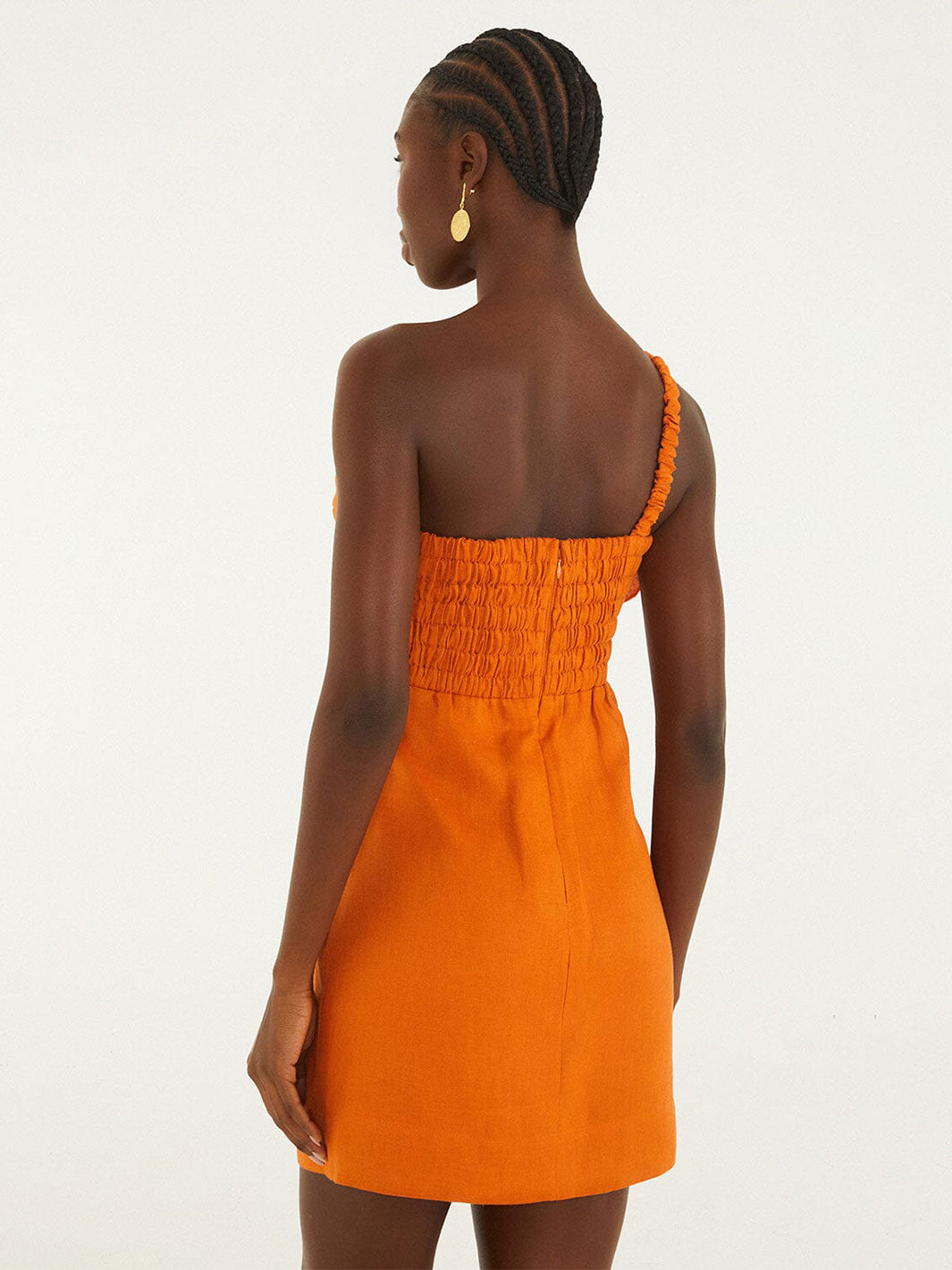 Flower Mini Dress in Orange