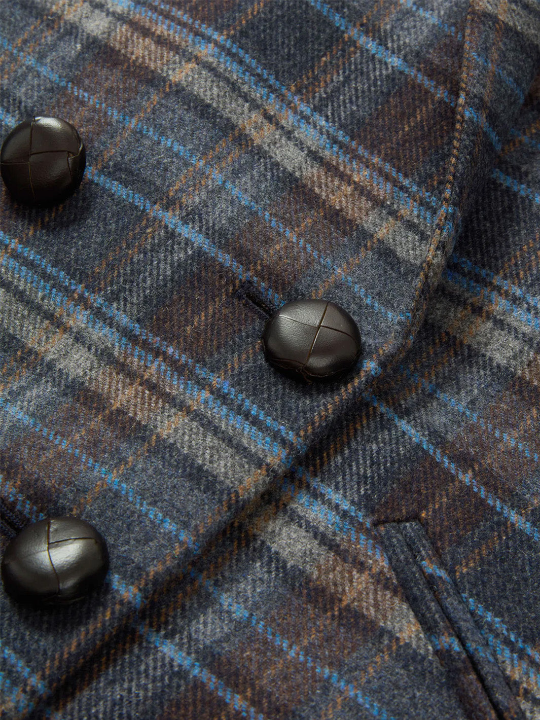 Oria Plaid Dickey Jacket in Blue Multi