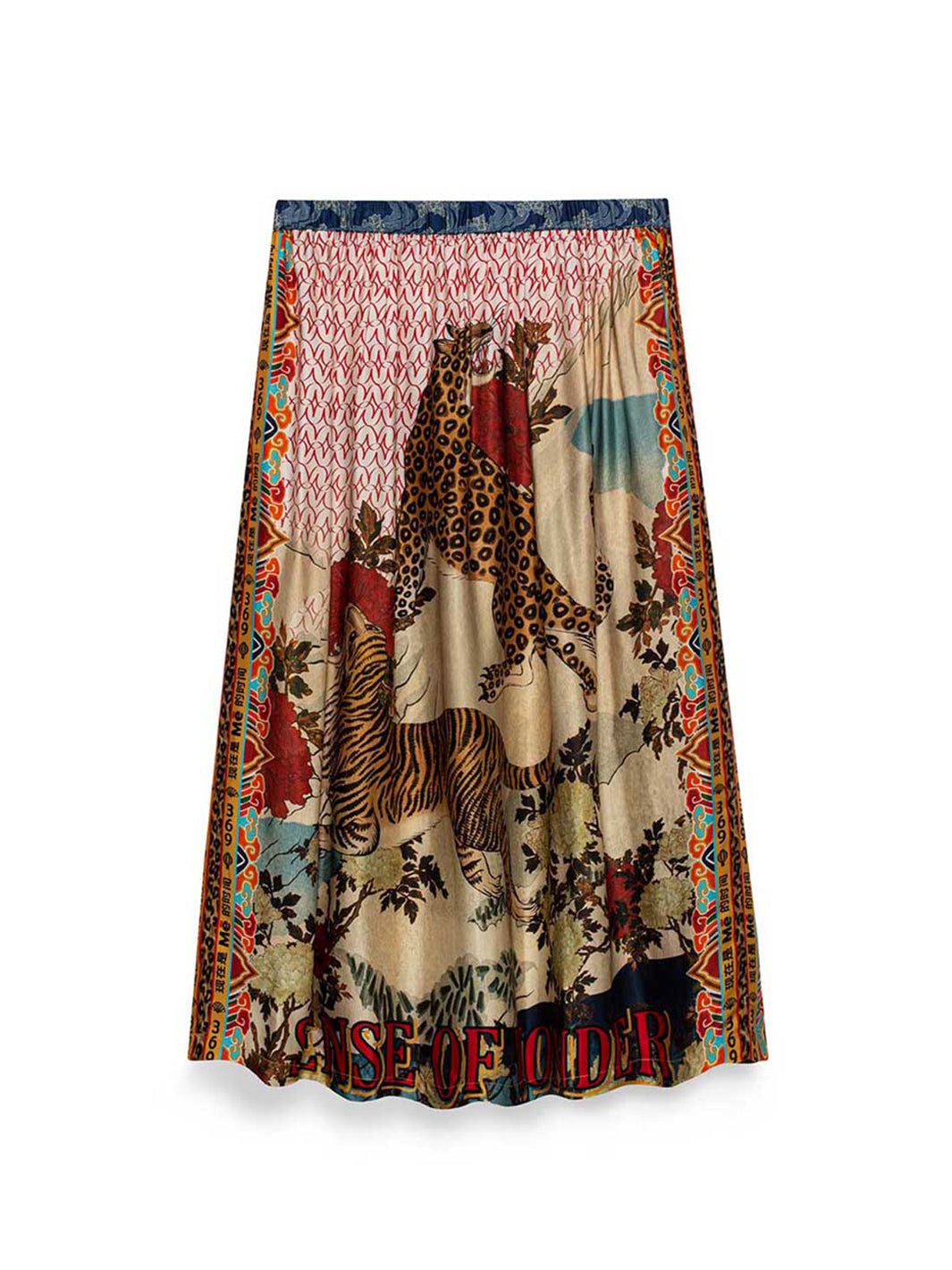 Vanessa Oriental Printed Midi Skirt