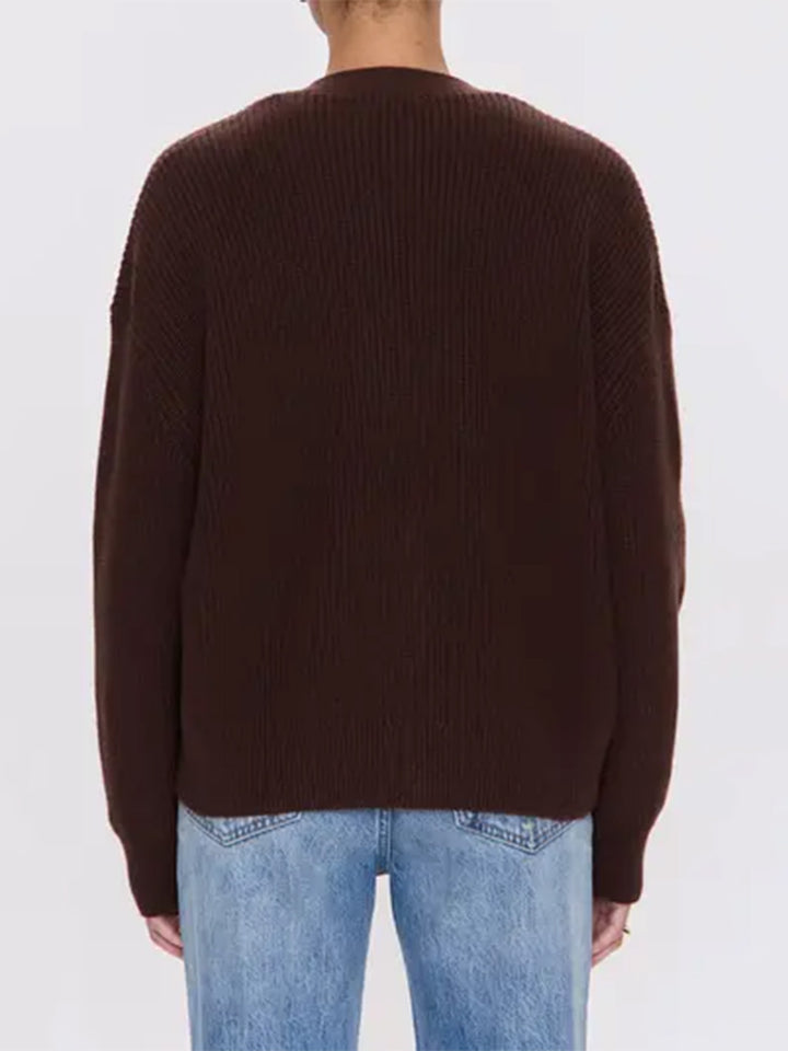 Orla Rib Cardigan in Chocolate