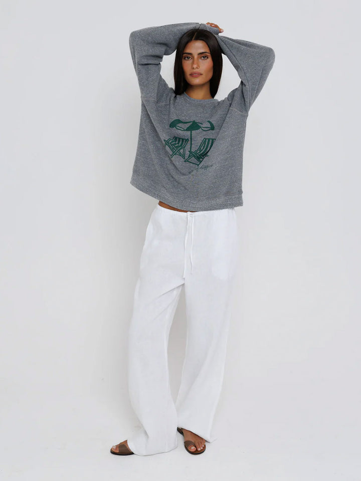 Out of Office - Raglan Sweatshirt in Heather Grey
