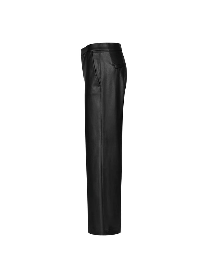 Palina 6/8 Vegan Leather Pant in Black