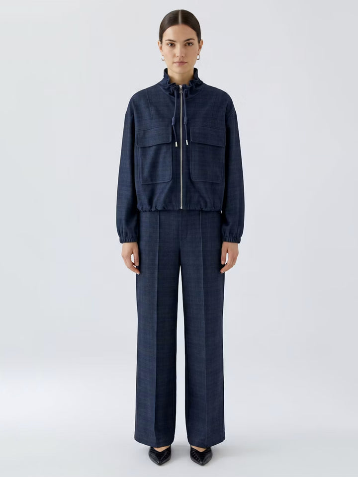 Trousers in Dark Blue Grey