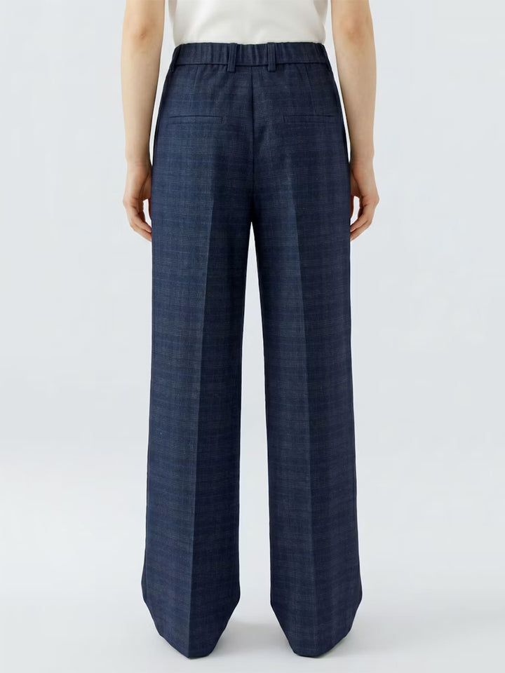 Trousers in Dark Blue Grey