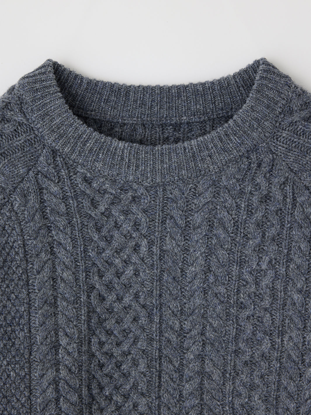 MV Panel Cable Sweater in Grey