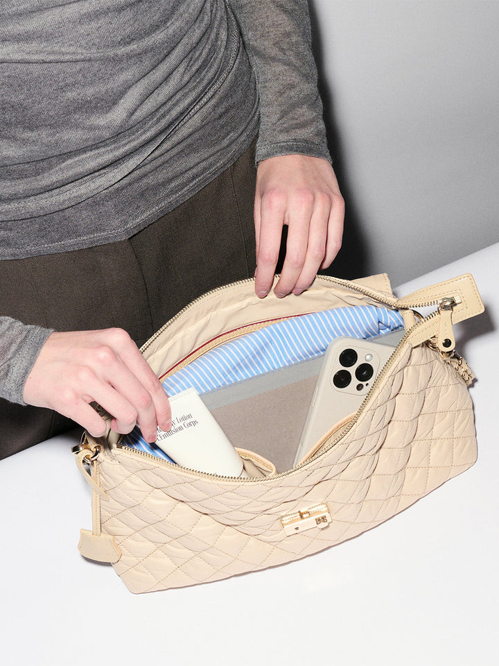 Small Park Shoulder Bag in Buff