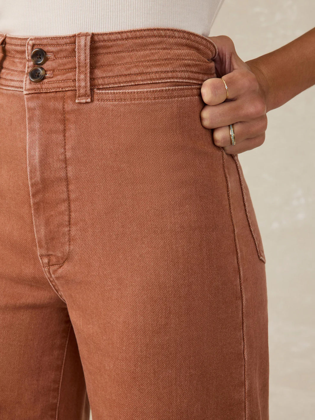 Stretch Terry Harbor Pant in Russet