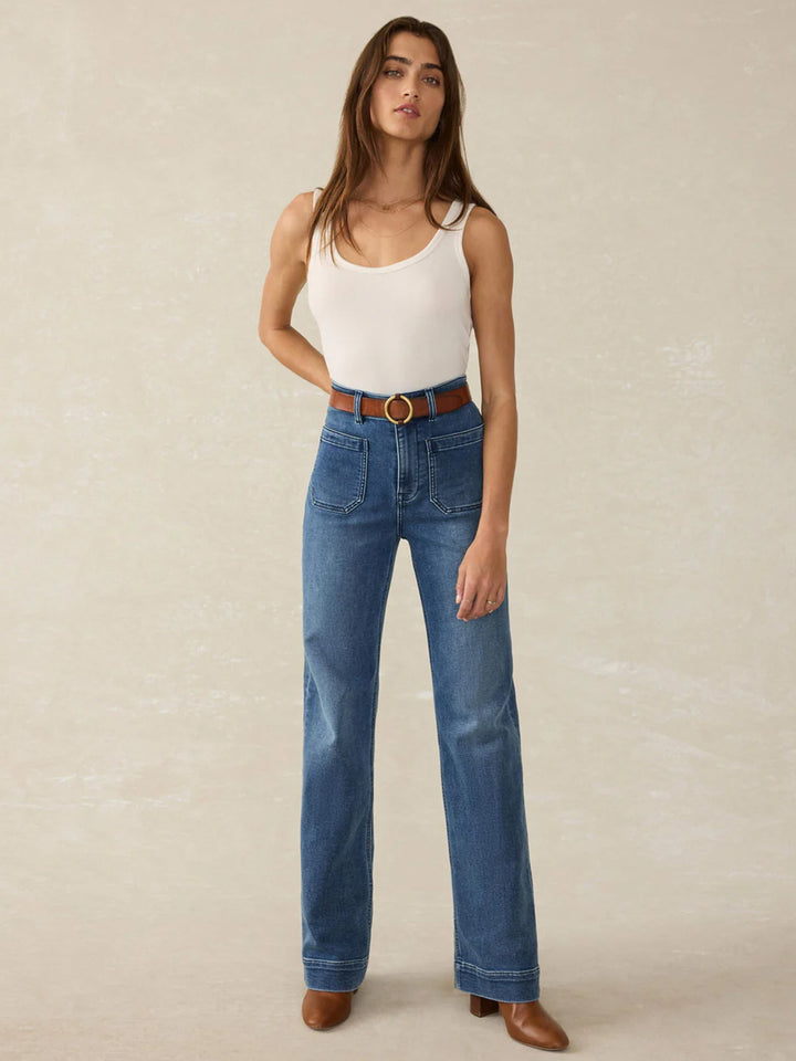 Stretch Terry Patch Pocket Pant in Riverton