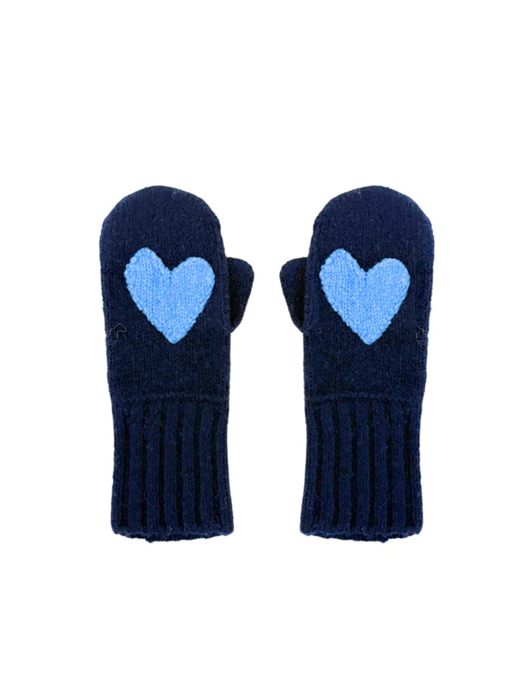 Patch Mittens in Indigo
